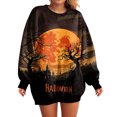 thumbnail image 7 of Duqingm 2026 Halloween Shirts for Women Long Sleeve Spooky Graphic Tees Vintage Festival Tops Crew Neck Sweatshirts Funny Gifts,L, 7 of 7