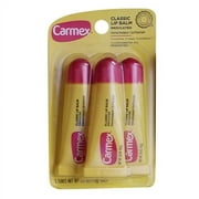 Carmex Classic Lip Balm Medicated - 3 Ea, 3 Pack.