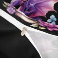 thumbnail image 4 of Homewish Purple Pink Dragon Bedding,Cute Wildlife Duvet Cover Full,Floral Books Decor,Black Reversible,3-Piece,1 Duvet Cover and 2 Pillowcases, 4 of 6