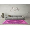 thumbnail image 3 of Ahgly Company Indoor Square Medallion Pink Traditional Area Rugs, 4' Square, 3 of 4