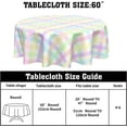 thumbnail image 2 of Easter Tablecloth Round 60 Inch Spring Colorful Buffalo Plaid Table Cloth Washable Polyester Farmhouse Multicolor Checked Table Cover for Home Kitchen Dining Room Party Spring Easter Holiday Decor, 2 of 6
