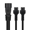 thumbnail image 4 of Strhowill 0.32M/1FT C14 TO Dual C5 Y Splitter Power Plug Cord,Dual C5 round hole female 3-hole interface IEC320 C14 plug converter cable ,C14 TO C5&C5, 4 of 5