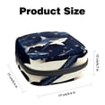thumbnail image 2 of Shark Sanitary Napkin Bag Storage Pouch Neck Small Makeup Oxford Ruffles Sponge 4.7x6.6x6.6 in., 2 of 6