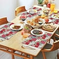thumbnail image 2 of Pioneer Flower Floral Print Pattern Summer Placemats Table Placemats Set Of 4-Linen Kitchen Washable Placemats Table Mats 12x18 Inch Non-Slip Heat Resistant, 2 of 6