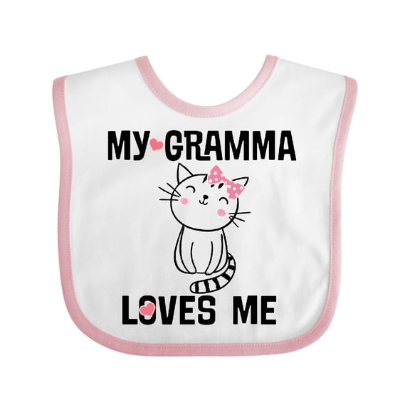 Inktastic Gramma Loves Me Girls Girls Baby Bib