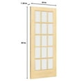 thumbnail image 5 of French Door 15-Lite Unfinished Clear Glass Interior Slab, 5 of 5