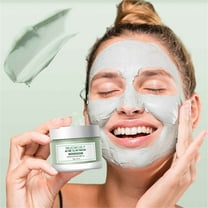 Wdhugt Wormwood Acne Clay Mask Deep Cleaning Oil Controlling Mud Mask Blackhead Removing Pore Shrinking Facial Mask 1.94oz