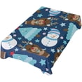 thumbnail image 5 of SKYSONIC Christmas Snowman Tablecloth Waterproof Washable Polyester Square Table Cover Durable Tablecloth for Kitchen Dining Table Party Decor (54 X 72 Inch), 5 of 7
