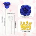 thumbnail image 3 of Waipfaru Blue Glitter Roses Bouquet,56pcs Artificial Roses Flowers,DIY Glitter Everlasting Rose Bouquet with Stem for Valentine's Day Anniversary(36 Blue&20 White), 3 of 8