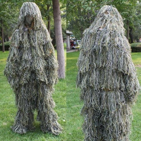 Sporting outdoor New Ghillie Suit Hunting Camo Woodland Camo camouflage (Best Ghillie Suit For Bowhunting)