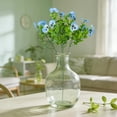 thumbnail image 2 of Artificial Flowers for Outdoors Hibiscus Spring Summer Decor Blue Artificial Tropical Flowers Realistic UV Resistant Silk Hibiscus Flowers for Outside Planter Front Door Porch Patio, 2 of 5