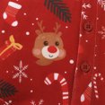 thumbnail image 6 of WUANDIXFA Baby Boy Christmas Outfit Long Sleeve Shirts Pants and Hat Holiday Party Cute Print Fall Winter Clothes,Dark Green,6-9 Months, 6 of 8