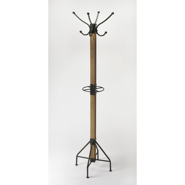 homeroots Organisation 389253 Logan Portemanteau Carré Rustique Brun Arbre