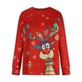 thumbnail image 3 of WILLBEST Playeras Navideñas Mujer Blusa Informal de Manga Larga y Cuello Redondo Para El Verano, Camiseta Estampada, Túnica Holgada con Abertura Lateral. Disfraces, 3 of 3
