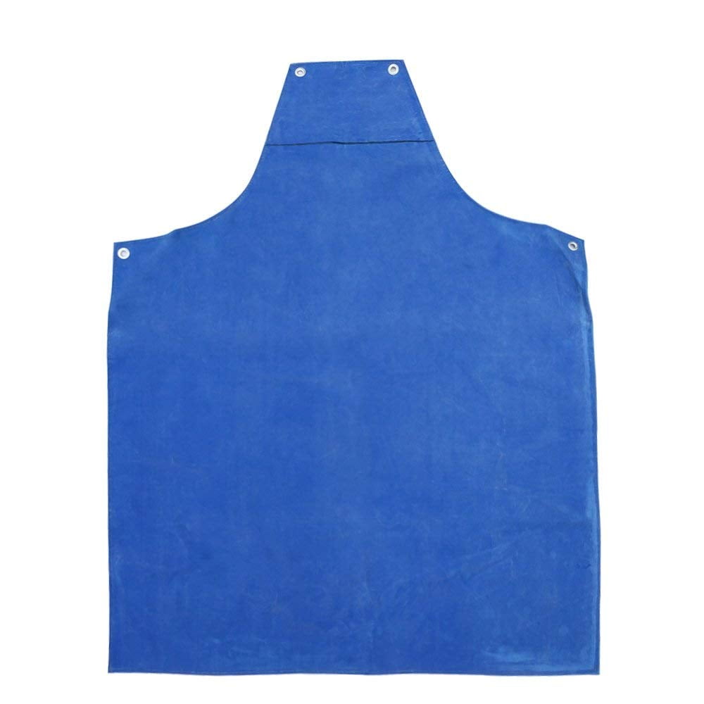 Mr.Garden Waterproof Rubber Apron 43 Inchx33.5 Inch Blue,Thickened , Long with Neck Adjuster