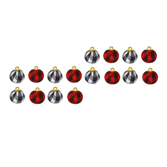 WHAMVOX 36 Pcs Scene Decor Black and Red Christmas Ornaments Decorations