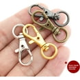 thumbnail image 4 of 50 pcs Swivel Clasps Lanyard Clips Snap Hook Metal Lobster Claw Clasp PLTN (Silver), 4 of 5