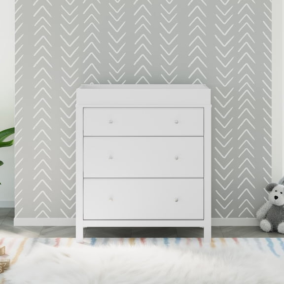 Storkcraft Horizon 3 Drawer Changing Table Dresser, Pebble Gray