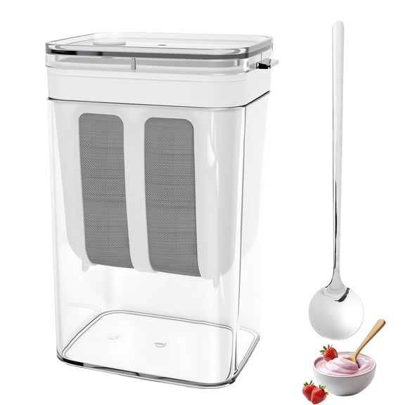 60.87oz Greek Yogurt Strainer Separator Large Capacity Greek Yogurt Maker Strainer Whey Separator with Fine Mesh and Lid for Nut Milk Sauce Juice Coffee