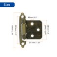 thumbnail image 2 of Uxcell 5 mm Iron Cabinet Kitchen Inset with Screws for Traditional Cabinet Door 2 Set Bronze, 2 of 7