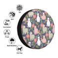 thumbnail image 4 of Fotbe Llamas Funda de Llanta de Repuesto con Estampado, Engrosada, Ajuste Universal para Jeep, Remolque, RV, SUV, Camión-16 inch, 4 of 6