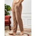 thumbnail image 4 of Pantalon Pyjama en Peluche à Taille Élastique Solide pour Hommes, 4 of 5