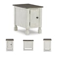 thumbnail image 6 of Signature Design by Ashley Havalance Chairside End Table with USB Charging, White/Gray, 6 of 7