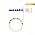 thumbnail image 6 of ANGARA Natural Floating Round Sapphire Semi Eternity Wedding Ring in 14K Yellow Gold for Women (Size-2.2mm) | September Birthstone, Anniversary, Jewelry Gift for Women | Natural Blue Sapphire Ring, 6 of 10