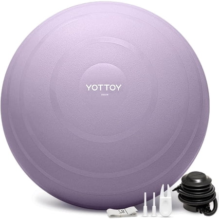 YOTTOY Anti-Burst Exercise Ball 75 cm - Purple Extra Thick for Yoga & Physical Therapy