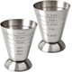thumbnail image 1 of Taza medidora de acero inoxidable, 2,5 oz, 75 ml, 5 cucharadas, medidores para cócteles, paquete de 2, 2 piezas, 1 of 4