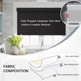 thumbnail image 6 of AOSKY Cordless Blackout Roller Shades, Free-Stop Natural Woven Window Blinds Thermal Insulated UV Protection for Home and Office, 21"W x 72"H, Black, 6 of 6