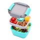 thumbnail image 3 of Fiambrera a prueba de fugas Bento Box Recipiente para ensaladas con recipiente para aderezo Caja para ensaladas de 3 compartimentos para llevar Para ensaladas y refrigerios, fiambrera Calentamiento po Namotu LKX-1265-1, 3 of 6