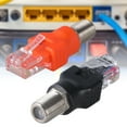thumbnail image 6 of Zeiwohndc 1Piece RF to RJ45 Adapter RJ45 to RF Connectors Coaxial to Ethernet Adapter, 6 of 9
