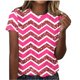 thumbnail image 2 of Fiudx Ofertas Flash Del Día Camiseta de Manga Corta con Cuello Redondo y Estampado a Rayas Informal a La Moda para Mujer, 2 of 4