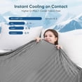 thumbnail image 4 of Aship Cooling Blanket King Size 90"x 108" Gray, Japanese Summer  Blanket  Q-Max>0.5 Breathable Skin-Friendly Cold Bed Blanket Double-Sided Ice Cool  Blankets for Beds  Sofa  Travel, 4 of 10