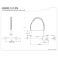 thumbnail image 2 of Gourmetier GS8280DL Concord Double-Handle Wall-Mount Pre-Rinse Bridge Kitchen Faucet, Matte Black, 2 of 4
