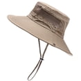 thumbnail image 3 of FUZHIQ Breathable Mesh Wide Brim Sun Hat UPF 50+ UV Protection for Men Women, Windproof Bucket Hat with Adjustable Strap for Fishing Hiking Gardening Beach Outdoor, 3 of 4