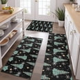 thumbnail image 2 of Black Christmas Tree Pattern Kitchen Rugs Sets Of 3,Kitchen Runner Rugs Non Skid Washable,Decorative Kitchen Floor Mats for Kitchen,Sink,Laundry,17"x30"+ 17"x47" + 17"x59", 2 of 6
