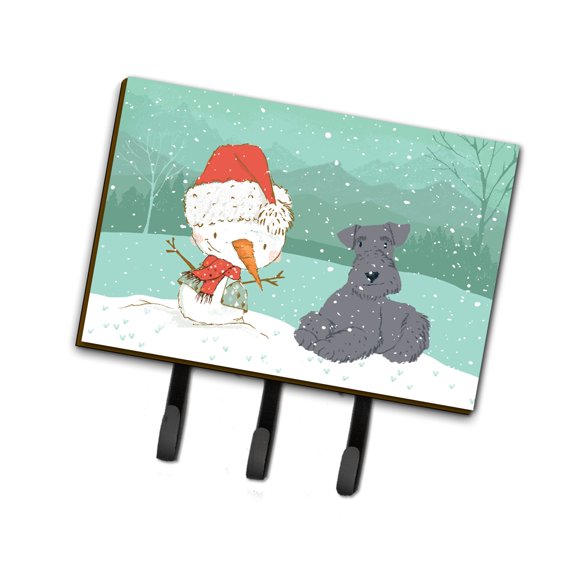 Lakeland Terrier Snowman Christmas Leash or Key Holder