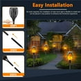 thumbnail image 6 of Ele-mall2024 Solar Tiki Torches, Flickering Flame & Waterproof, Solar Powered, 12-Pack, 6 of 9