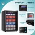 thumbnail image 6 of EUHOMY 145 Can Beverage Refrigerator and Wine Cooler with Glass Door with Adjustable Shelves, 6 of 8