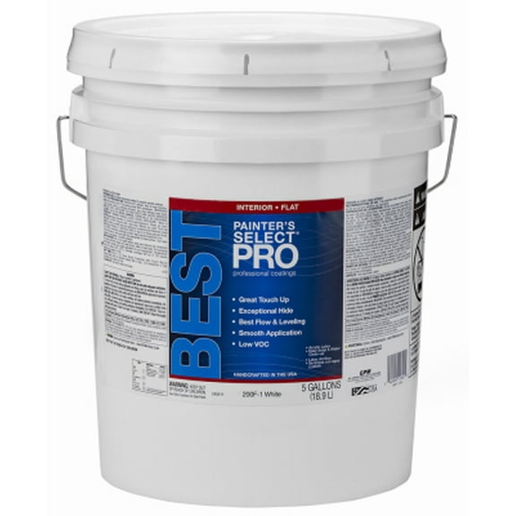 True Value Manufacturing 240411 5 gal 200F White Flat Wall Paint