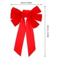 thumbnail image 2 of WEAVILUX Red Velvet Christmas Bow for Holiday Decor, Wrapping, Tree Ornaments, Festive Decorations, and Seasonal, 2 of 8