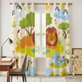 thumbnail image 5 of Kitchen Curtains 84 Inch Length 2 Panels, Cute Lion Grommets Window Treatment Curtain, Funny Animal Cartoon Modern Thermal Curtains Drapes for Living Room/Bathroom, 5 of 9