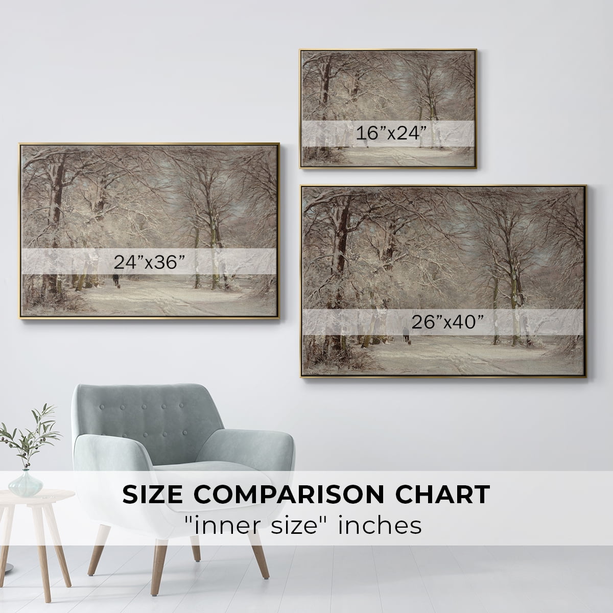 Vintage Landscape-CCLXXX By Wexford Home Framed in Gold Wood Gallery Wrapped Canvas 25 in. x 37 in.