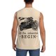 thumbnail image 4 of Fotbe Let The Adventure Begin Men's Camiseta sin Mangas Estampada para Hombres, Playera Casual para Gimnasio, Entrenamiento, Playa-Medium, 4 of 7