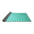 thumbnail image 2 of Ahgly Company Indoor Square Abstract Turquoise Blue Contemporary Area Rugs, 3' Square, 2 of 4