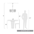thumbnail image 2 of Golden Lighting Winslett 5-Light Steel Metal & Glass Chandelier in White Gold, 2 of 8