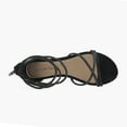 thumbnail image 5 of Dream Pairs Women's Fashion Open Toe Rhinestones Ankle Straps Summer Flat Sandals Weitz Black Size 6, 5 of 5