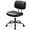 Black, variant on Armless Office Chair, Swivel Rolling PU Leather Vanity Chair with Back Lumbar Support Height Adjustable Computer Chair, Small Desk Chair for Home Office (Black)